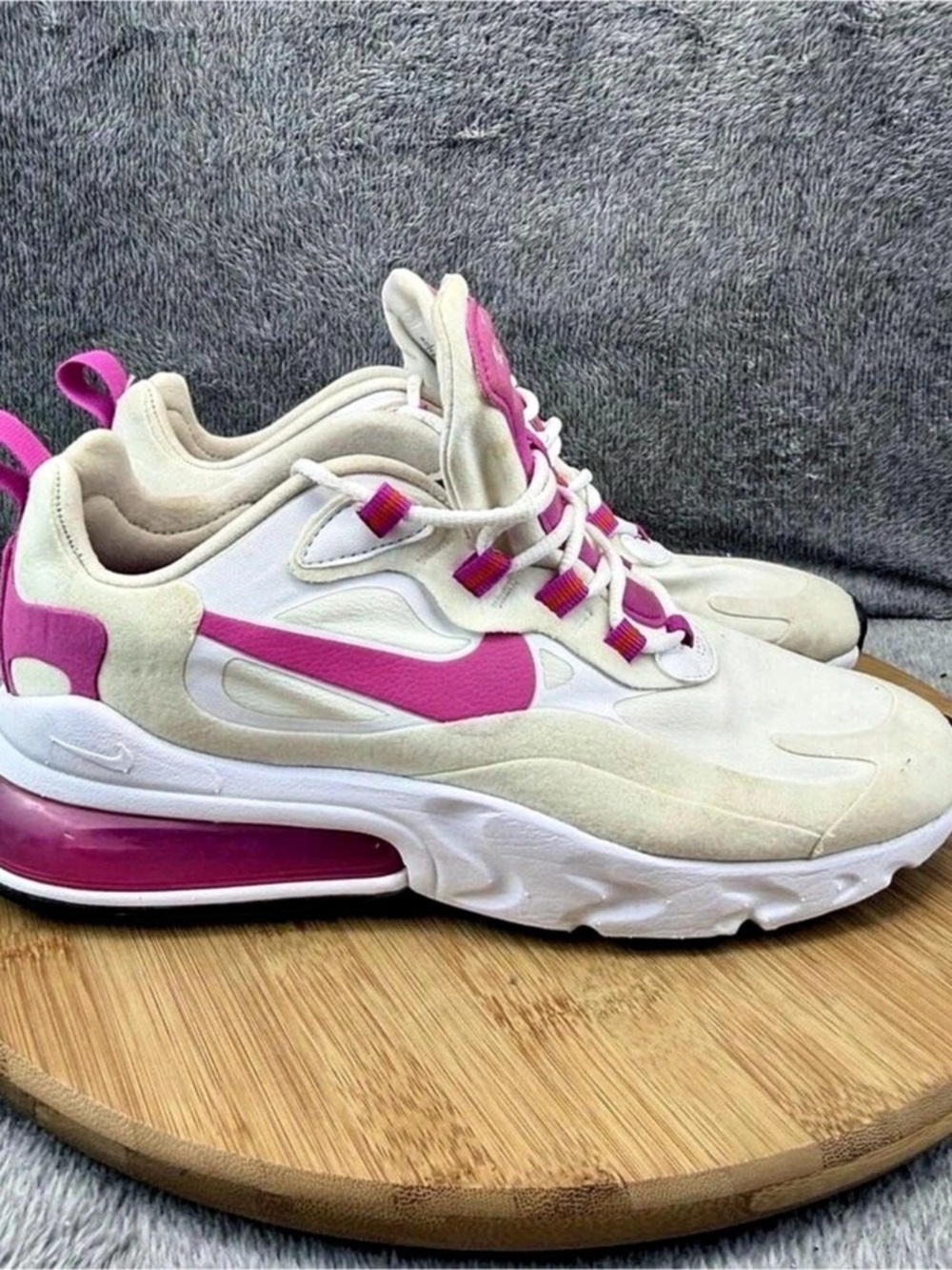 Nike Air Max 270 React "Hyper Pink" White & Pink Sneakers